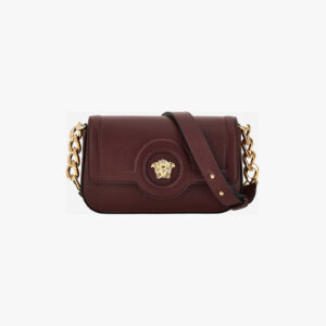 Bag In Grainy Calf Leather - Wine-Versace Gold