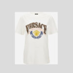 T-Shirt In Jersey Fabric Medusa Crest Print - White