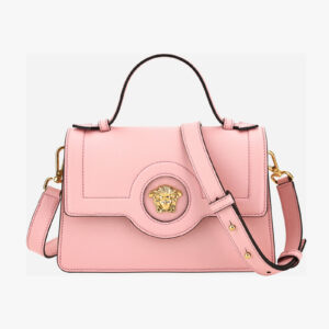 Top Handle In Calf Leather - Pink-Versace Gold